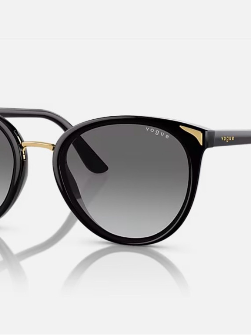 New Vogue Black Cat Eye Sunglasses with Gradient Lenses VO5230S case included